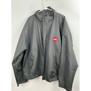 Vintage 90s Circuit City RoadShop Windbreaker Jacket Gray 3XL Big & Tall